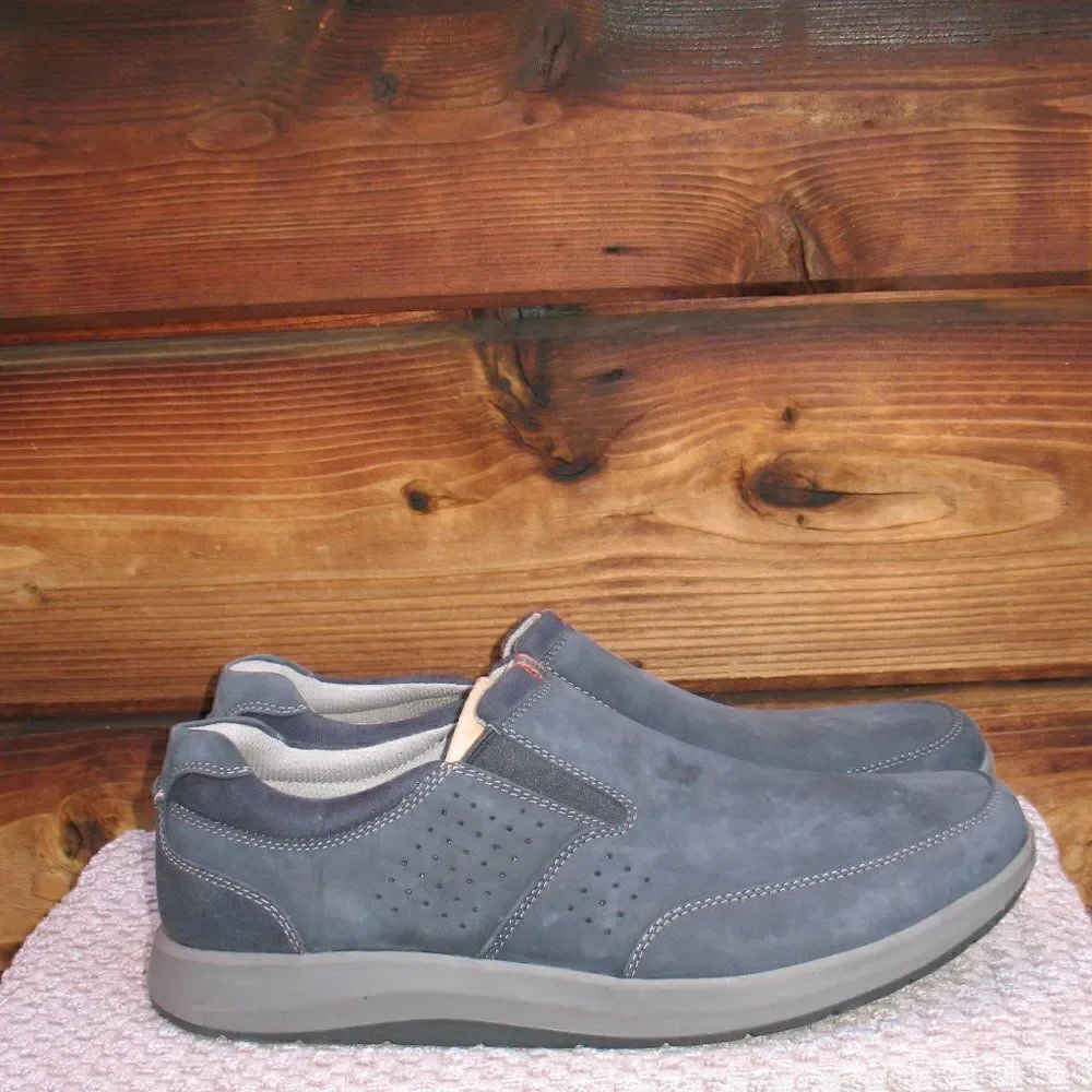 NWOB Clarks Collection Blue Slip On Sneaker Loafers